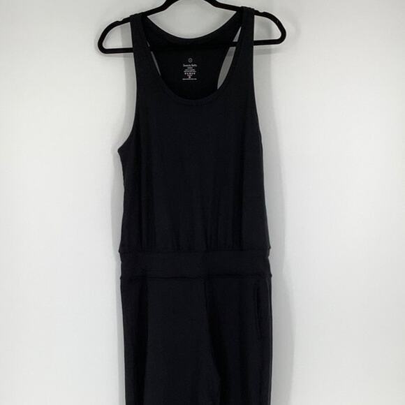 Sweaty Betty Size Large Black Gary Jogger Jumpsuit Racerback Scoop Neck OS30-4 - Picture 6 of 9